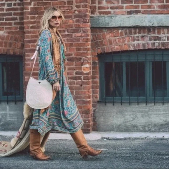 🌾 Spell and the Gypsy folk town turquoise midi dress - Picture 2 of 9